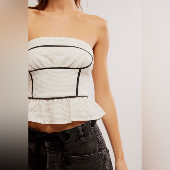 *NWT* Free People Tara Tube Top in Bw Combo - Picture 4 of 9